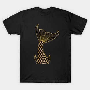 Mermaid Tail Gold T-Shirt